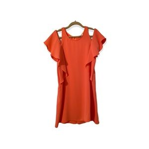 Everly Off The Shoulder Coral Dress